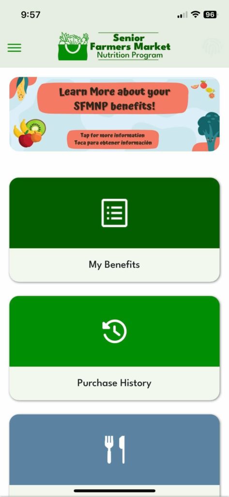 SFMNP Home Screen